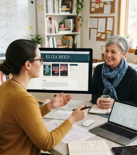 Author website design process